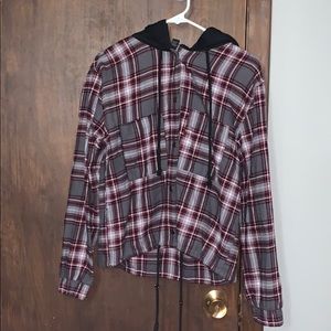 Flannel hoodie